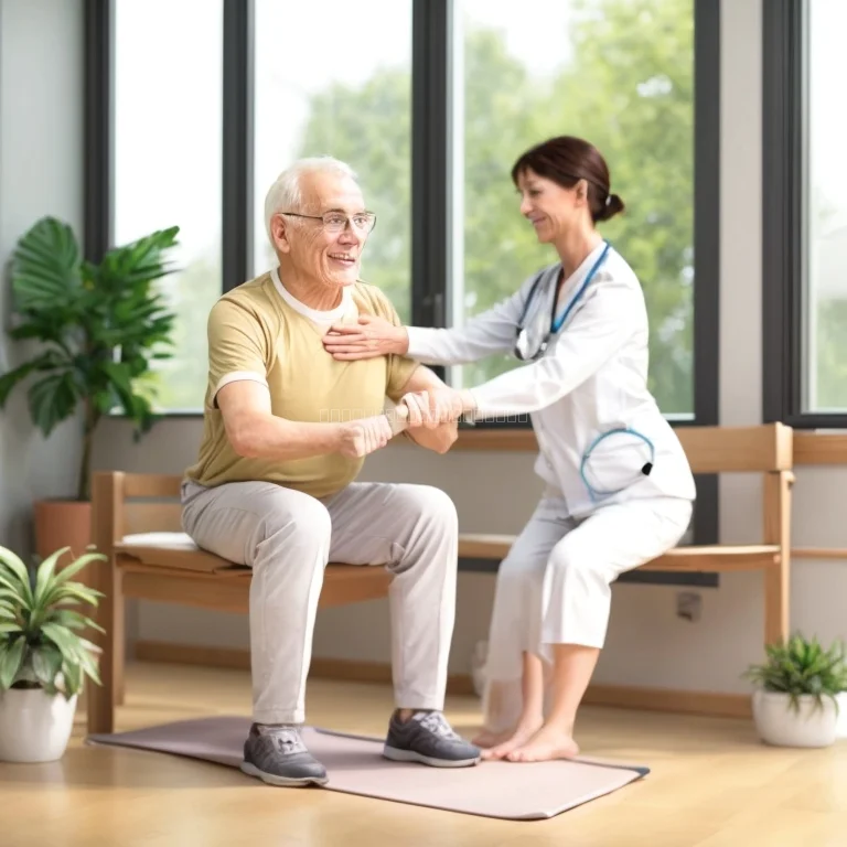 栄養相談を受ける高齢者